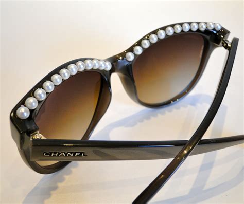 chanel sunglasses pearl logo|authentic chanel sunglasses.